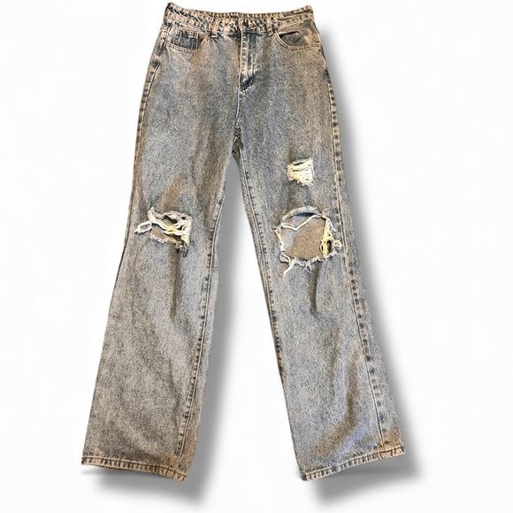 SHEIN ripped Denim Jeans - Picture 1 of 4